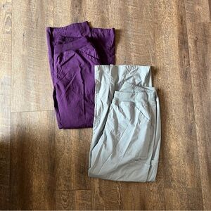 Cherokee Scrub Bottoms - Purple and Gray (Two Pairs)